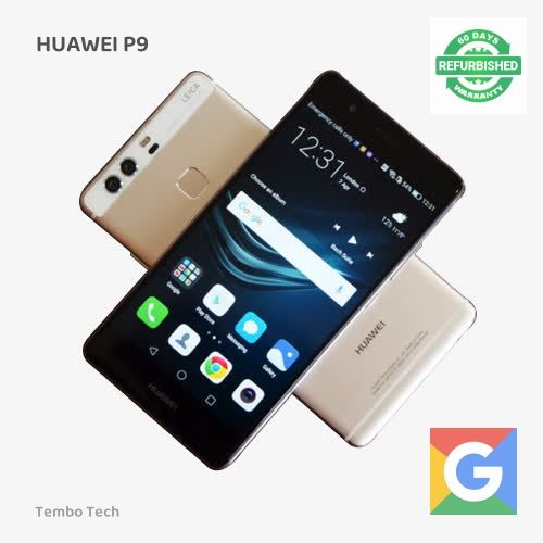 Refurbished Huawei P9 Smartphone 4G RAM+64G ROM Unlock 5.2" Screen Dual SIM 2G/3G/4G/LTE 12MP+8MP Cameras Leica optics Google tools pre-installed