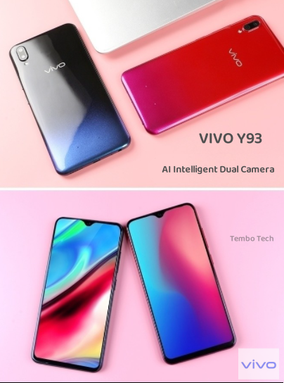 Refurbished VIVO Y93 Smartphone 4G RAM+64G ROM Unlock 6.2" Screen Dual SIM 2G/3G/4G/LTE 13MP+2MP Cameras Bluetooth Google toolsle pre-installed