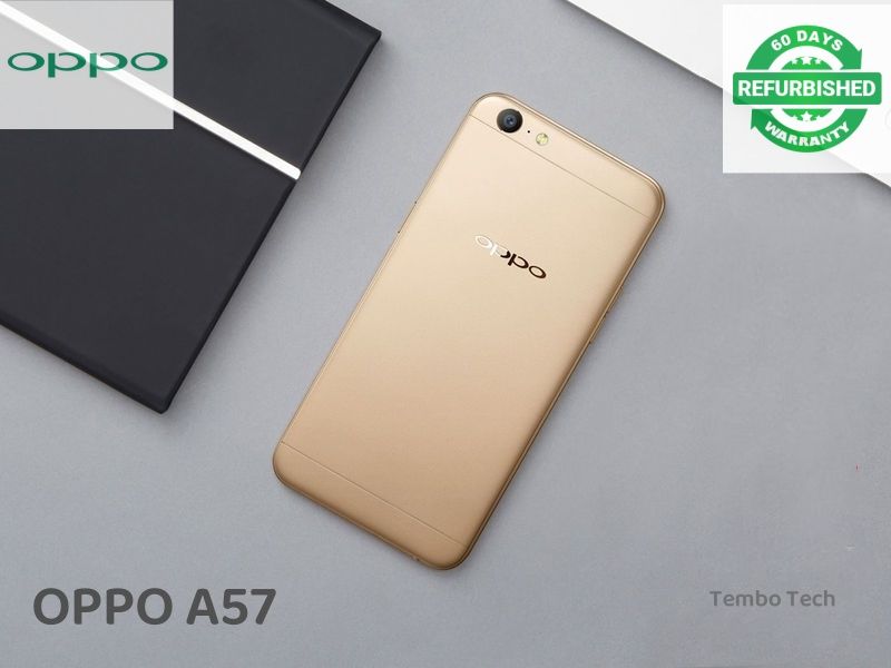 Refurbished OPPO A57 Smartphone 3G RAM+32G ROM Unlock 5.5" Screen Dual SIM 2G/3G/4G/LTE 13MP+16MP Cameras Fingerprint recognition Bluetooth Split Screen Game Acceleration Google tools