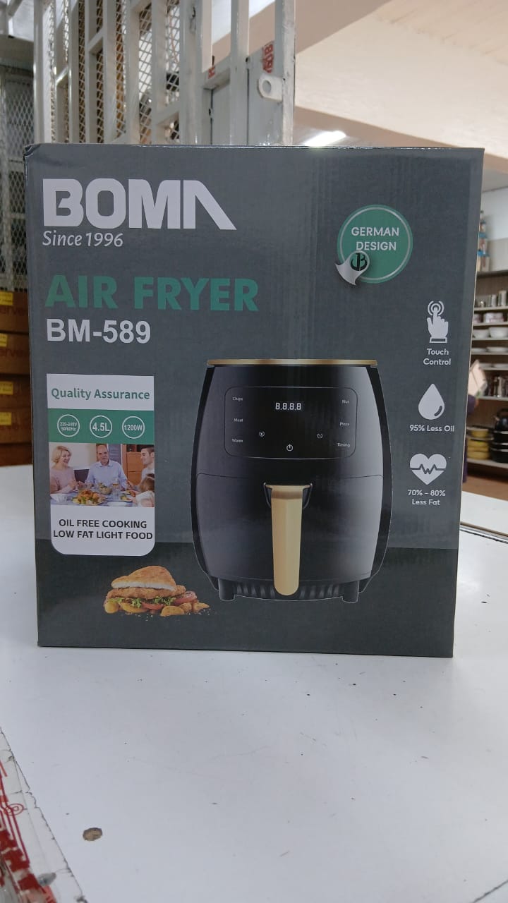 New in‼️‼️‼️



4.5litres Boma airfryer 



*Offer price K



Available at the shop ✅