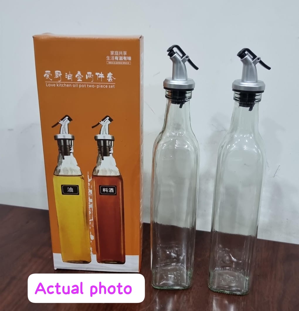 ✨ Kitchen Upgrade Alert! ✨Introducing the High-Quality 2-in-1 Glass Oil Dispenser Set – 2 pieces, 580ml each! 🫒🍶📌 Perfect for oil, vinegar, soy sauce & more

📌 Sleek glass design with easy-pour sp