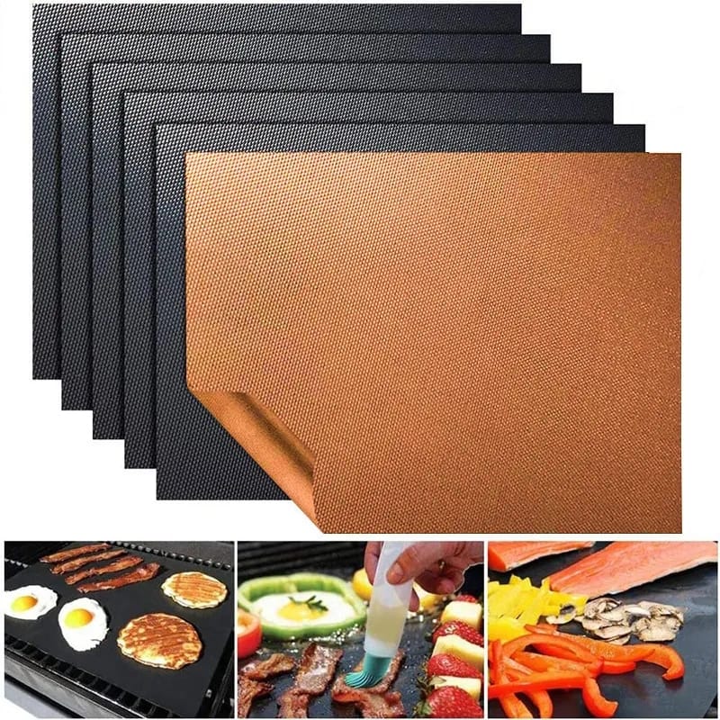 *Non-stick BBQ Grill mats 1pc  Barbecue Baking Pad Reusable PTFE Cooking Plate For Party Grill Mat ..Measurements attached