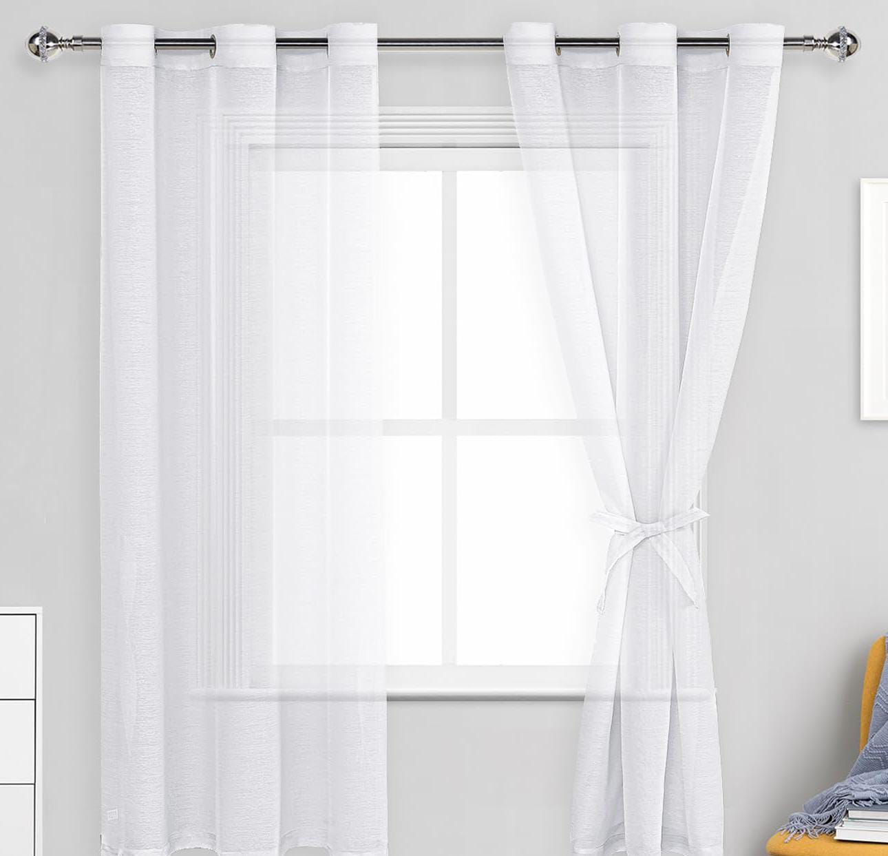 2-Piece Sheer Curtain Set
▪️ Includes 2 sheer panels
▪️ Each panel: 1.5m wide × 3m long
▪️ Total coverage: 3m wide × 3m length
▪️ Ready-made with rings for easy hanging
▪️ Light, elegant sheers that b