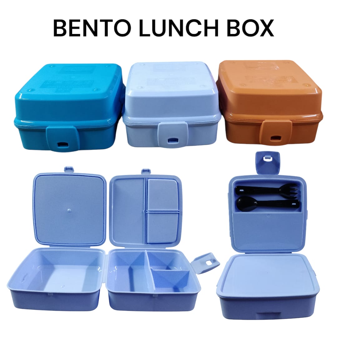 Kenpoly bento lunch 
➡️Microwave Safe(Without lid).
➡️Freezer Safe.
➡️Dishwasher Safe (Top Rack).
➡️Made from Food Grade Virgin Plastic.
➡️Ideal for Storage of Wet & Dry Foods.
➡️Modular Design & Stac