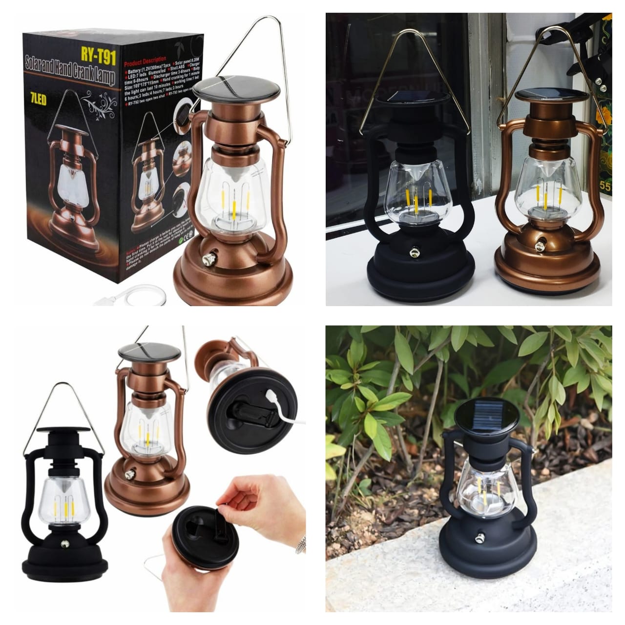 💧⭐️Light up your adventures anytime, anywhere with this Solar Hand Crank Lamp — a powerful, eco-friendly lantern that charges by sunlight or your own energy! Whether you're camping, hiking, or preppi