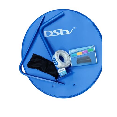 Dstv Full Kit (Dish, 25 meters cable, LNB, Decoder).HD capable (720p and 1080i)
Parental control
Xtra-view capable
8-day TV guide
Widescreen capable
Hearing impaired subtitles
No free subscription
