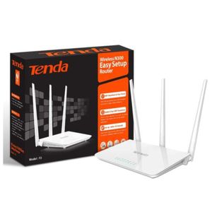 tenda F3 N300 300Mbps quality efficient Wireless WiFi Router .Single-band 2.4GHz Wi-Fi for high-speed wireless transfer 
 Three external 5dBi antennas for stronger network signal
Ensures safe anĉd rel