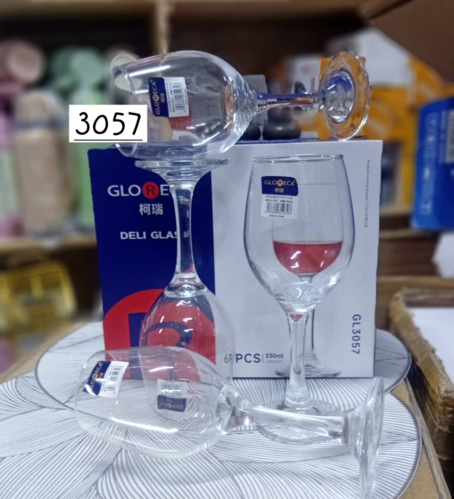 Wine Glass Set (6pcs) – Elegant and durable, perfect for serving wine at dinners, parties, or special occasions. Clear design enhances presentation and elevates your drinking experience.