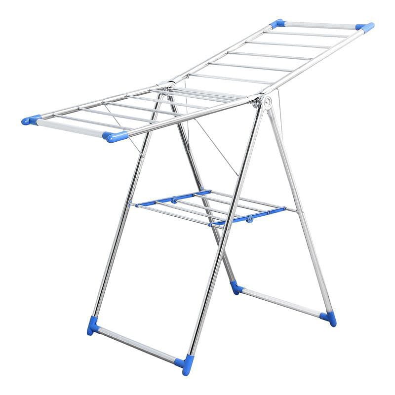 Portable Outdoor cloth  Rack,Drying Rack Foldable, 2-Level Large Laundry Drying Rack Collapsible, Stainless Steel Drying Rack Clothing for Indoor Outdoor, Easy to Fold, 33 Drying Rails
