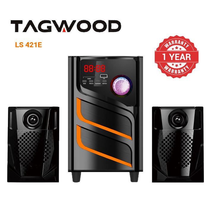 (Discount)TAGWOOD LS-421E 2.1CH 6000W PMPO WOOFER Home Audio SPEAKER BLUETOOTH/FM/SB/USB Subwoofer Speaker System