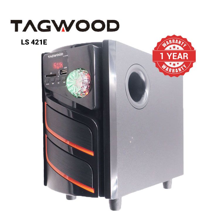(Discount)TAGWOOD LS-421E 2.1CH 6000W PMPO WOOFER Home Audio SPEAKER BLUETOOTH/FM/SB/USB Subwoofer Speaker System