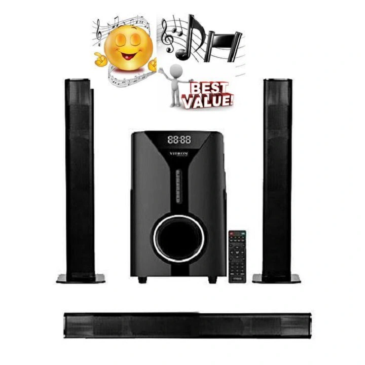 Brand New Vitron V527 2.1CH Multimedia Bluetooth Woofer Speaker System  Subwoofer Soundbar BT/USB/SD/FM Subwoofer Home Audilo System Soundbar with Remote Control 9000W