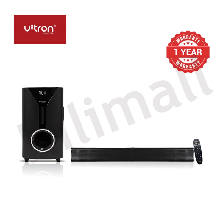 Brand New Vitron V527 2.1CH Multimedia Bluetooth Woofer Speaker System  Subwoofer Soundbar BT/USB/SD/FM Subwoofer Home Audilo System Soundbar with Remote Control 9000W