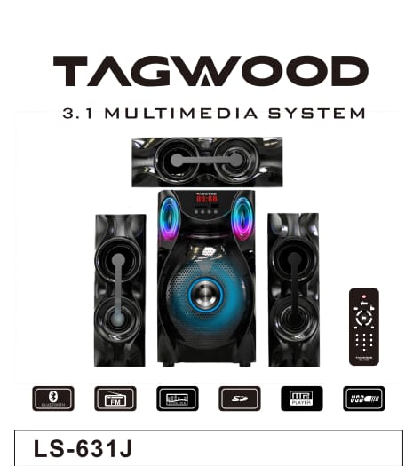 (New Arrival) TAGWOOD LS 631J 3.1CH 9800W PMPO WOOFER Home Audio SPEAKER BLUETOOTH/FM/SB/USB Subwoofer Speaker System