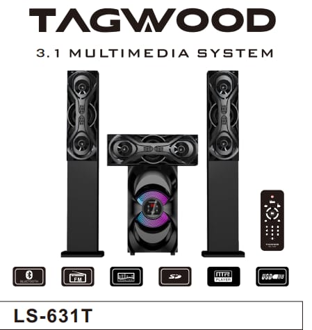 Tagwood New Arrival 631T 3.1CH Woofer Subwoofer Bluetooth Cinema Home theater System Bluetooth Hi-Fi Speaker Speaker System