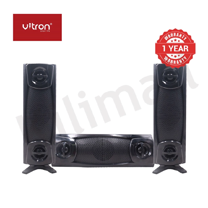 Brand New Vitron  V641 3.1CH X-Bass Home Theatre System with Remote Control BT Speaker System AC/DC Subwoofer Home Audilo System USB SD MP3 FM Radio 10000W
