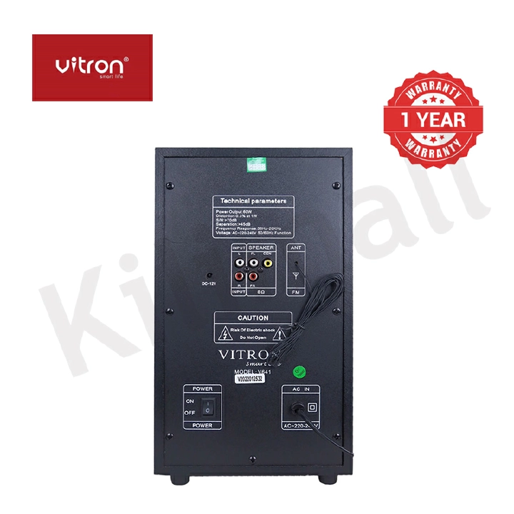 Brand New Vitron  V641 3.1CH X-Bass Home Theatre System with Remote Control BT Speaker System AC/DC Subwoofer Home Audilo System USB SD MP3 FM Radio 10000W