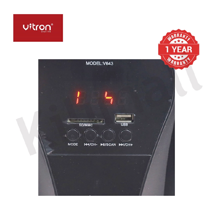 Vitron V643 3.1CH X-Bass Home Theatre System with Remote Control Bluetooth Woofer Speaker System Subwoofer Home Audilo System USB SD MP3 FM Radio 10000W