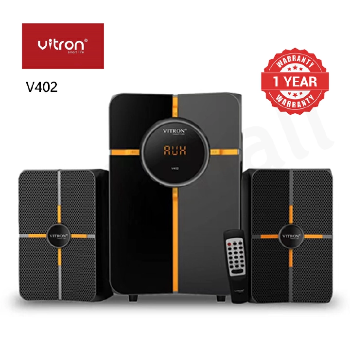 Brand New Vitron V402 2.1CH Multimedia Bluetooth Woofer Home Audio System Speaker System AC/DC Subwoofer 5000W with Remote Control
