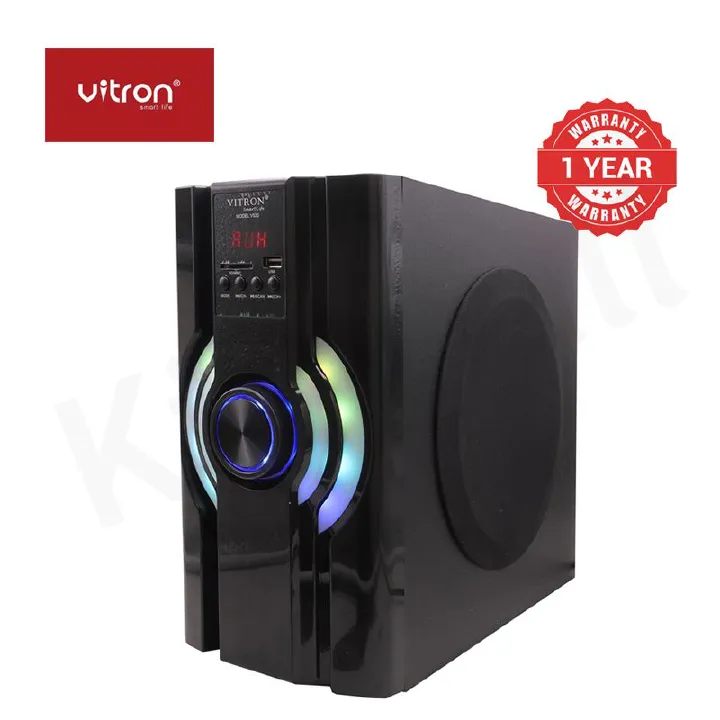 Vitron V520 2.1CH Speaker System Multifunctional Woofer V520 Subwoofer with USB SD FM Bluetooth LED Display Remote Control AC/DC 8000W