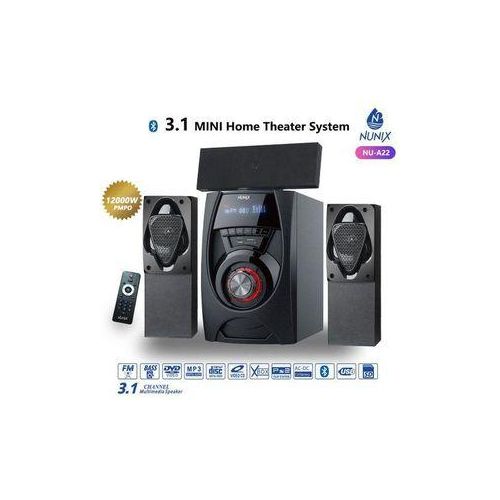 Nunix A22 3.1CH Channel Multimedia Subwoofer Speaker System Mini Home Theater  12000W PMPO Bluetooth Woofer