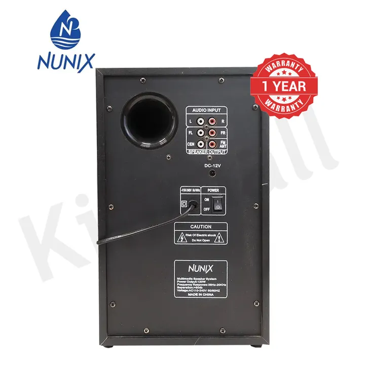 Nunix A22 3.1CH Channel Multimedia Subwoofer Speaker System Mini Home Theater  12000W PMPO Bluetooth Woofer