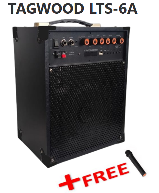 TAGWOOD LTS-6A Trolley Speaker Poarteable Portable Speaker Subwoofer Outdoor Speaker ,Bluetooth,Free Wireless Microphone & a Built in Battery Woofer