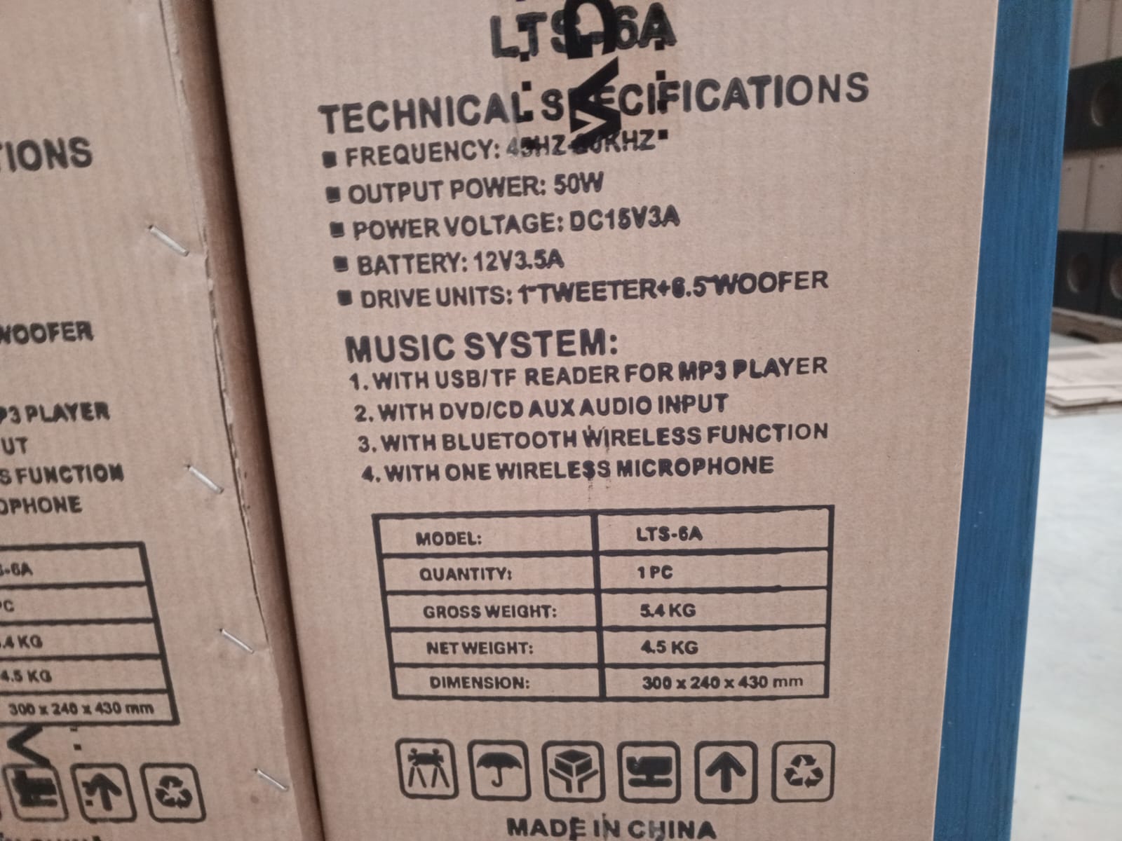 TAGWOOD LTS-6A Trolley Speaker Poarteable Portable Speaker Subwoofer Outdoor Speaker ,Bluetooth,Free Wireless Microphone & a Built in Battery Woofer
