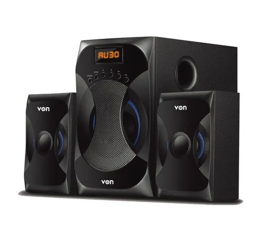 Von Speaker Subwoofer VES0602FS 60W RMS 2.1CH Multimedia Bluetooth Woofer Speaker System Hot Point Subwoofer  BT/USB/SD/FM Subwoofer Home Audilo System with Remote Control