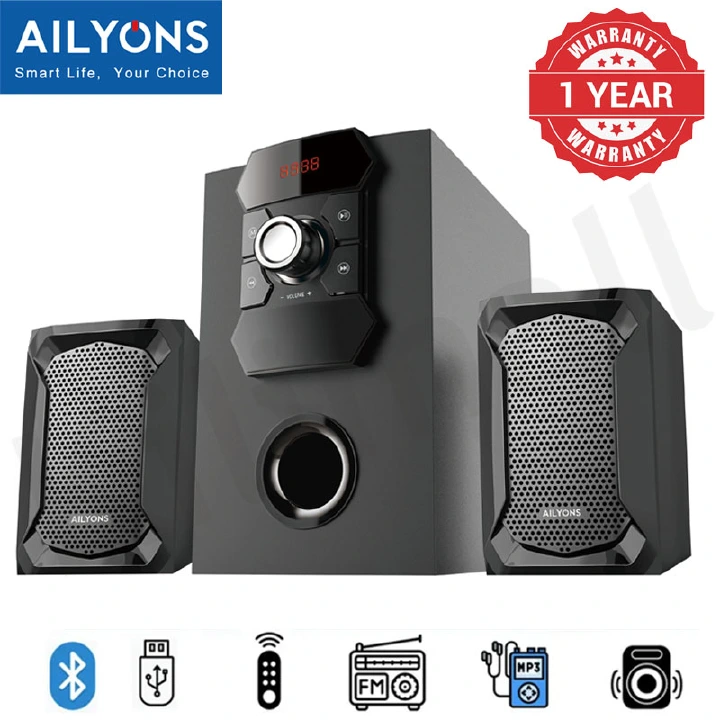 AILYONS ELP2405K 2.1CH woofer Multimedia Speaker With Powerful Amplifier 18000 PMPO Output Power 20W+10W*  SubWoofer Home Theatrer MultiMedia  Speaker System