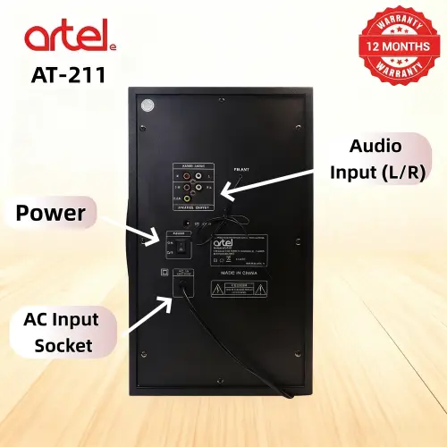 Artel AT-211 3.1CH Multimedia Bluetooth Subwoofer Speaker, 20000W High Power Home Audio System | Supports Bluetooth/USB/SD/FM Multi-Mode Playback, Remote Control Included, 12-Month Warranty.