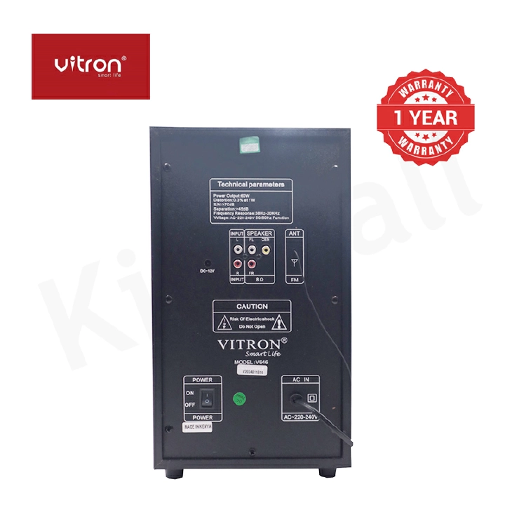 Brand New Vitron V646 3.1CH Multimedia Bluetooth Woofer Speaker System Subwoofer Soundbar BT/USB/SD/FM Subwoofer Home Audilo System AC/DC Bluetooth Woofer Speaker System Subwoofer Home Audilo System