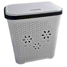 Adix Square Laundry Basket with Lid – Durable Plastic Clothes Hamper for Home, Bathroom, or Laundry Room Storage with Ventilated Design and Easy-Close Lid
