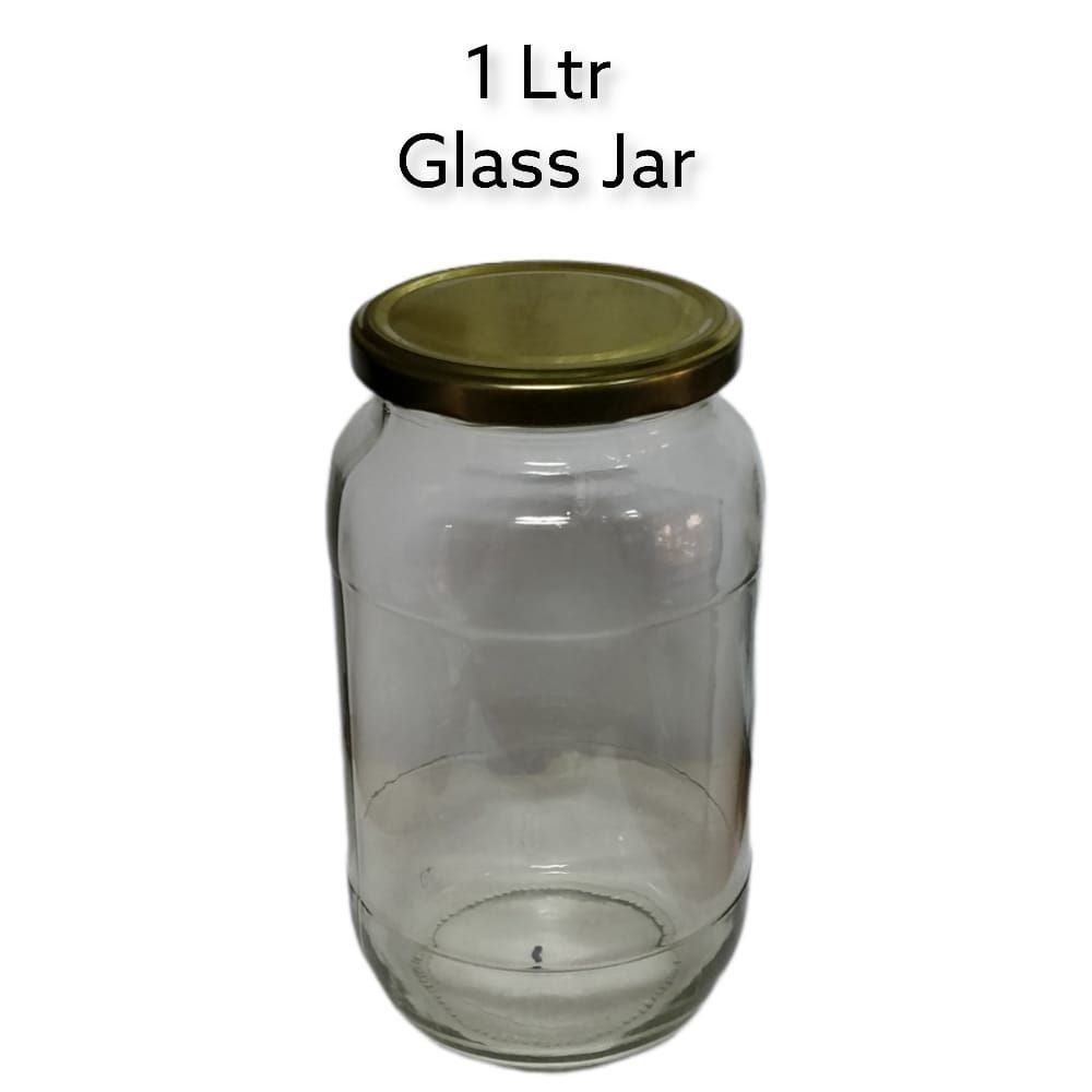 5 pcs 1 Litre Milly Glass Jar – Airtight Square Storage Container for Kitchen, Pantry, Spices, Dry Foods, and Multi-Purpose Home Use5