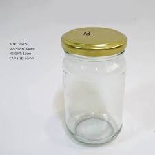 400GRM/ML Milly Glass Jar – Airtight Clear Storage Container for Spices, Grains, Coffee, Snacks & Kitchen Organization