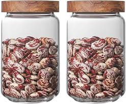 Bon Appetit Round Glass Jar – Premium Airtight Kitchen Storage Container for Spices, Snacks, Grains, and More with Elegant Clear Design and Secure Lid