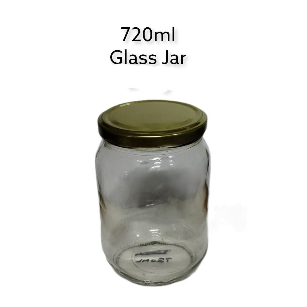 720ml Milly Glass Jar – Airtight Transparent Storage Container for Spices, Grains, Snacks, and Kitchen Organization