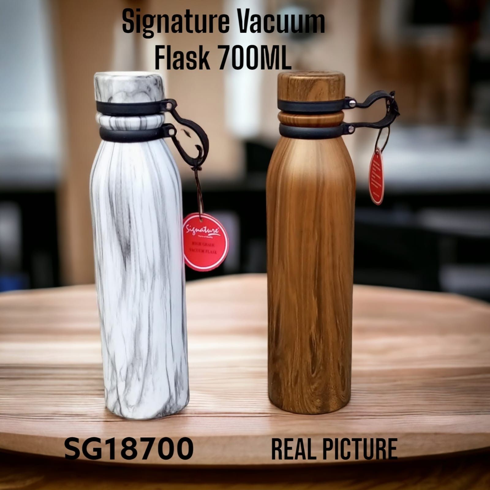 SG18700 Signature Stainless Steel Vacuum Flask/Bottle 750ml – Premium Insulated Bottle for Hot and Cold Drinks, Travel, Sports, and Outdoor Use