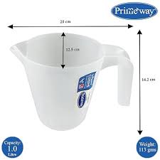 Kenpoly Measuring Jug – Durable, Easy-Pour Plastic Measuring Jug for Home, Baking, and Commercial Kitchen Use (Available in 1.0L and 1.5L Sizes)