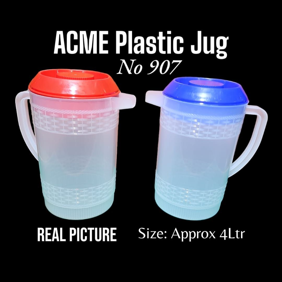 No907 Acme Clear Jug – 1.7L Durable Transparent Plastic Water Jug with Lid for Home, Office, and Outdoor Use – BPA Free & Easy-Pour Design