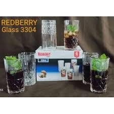Redberry Plain Glass/Tumbler 340ml 6pcs – Premium Quality Clear Drinking Glasses Set for Home, Office, and Special Occasions