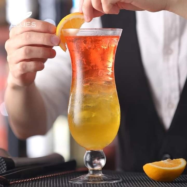 Deli Hurricane Glass 450ml 6pcs – Premium Glassware Set for Cocktails, Beverages, and Parties, Durable and Stylish Drinkware
