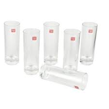 Deli Plain Glass 330ml 6pcs – Durable Drinking Glass Set for Everyday Use, Bar, Kitchen, and Office