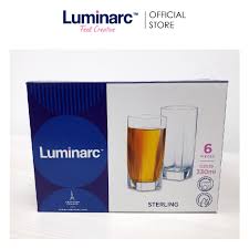 Luminarc Octime Glass Set 6pcs – Elegant Drinking Glasses, Available in 30cl and 33cl, Perfect for Home or Office Use