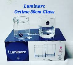 Luminarc Octime Glass Set 6pcs – Elegant Drinking Glasses, Available in 30cl and 33cl, Perfect for Home or Office Use