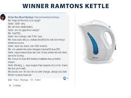 RM225 Ramtons Cordless Electric Kettle 1.7L – 2200W Fast Boil, Auto Shut-Off, Boil-Dry Protection, Indicator Light, Sleek White & Blue Design – Ideal for Home and Office Use