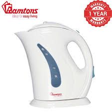 RM225 Ramtons Cordless Electric Kettle 1.7L – 2200W Fast Boil, Auto Shut-Off, Boil-Dry Protection, Indicator Light, Sleek White & Blue Design – Ideal for Home and Office Use