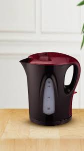 RM609 Ramtons Cordless Electric Kettle 1.7L – 2200W Fast Boil, Auto Shut-Off, Boil-Dry Protection, Water Gauge, Indicator Light, Anti-Slip Base – Sleek Black & Red Design for Home and Office Use