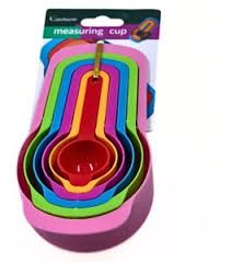 Plastic Measuring Cups – Set of Lightweight, Durable Kitchen Tools for Precise Measurement – Ideal for Baking & Cooking
