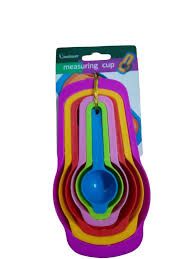 Plastic Measuring Cups – Set of Lightweight, Durable Kitchen Tools for Precise Measurement – Ideal for Baking & Cooking